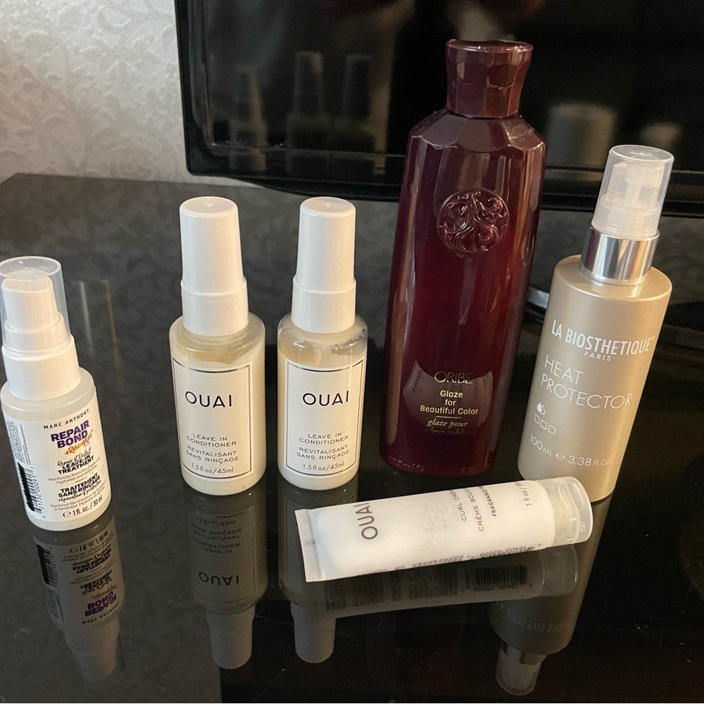 Oribe glaze and la biosthetique heat protector
